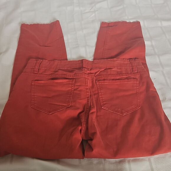 Women's Red High-Waist Pants - Picture 11 of 16